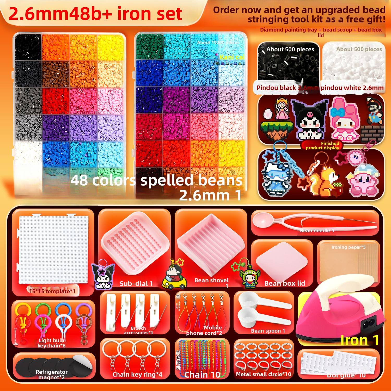 El modelo B de 48 colores viene con un kit de herramientas premium