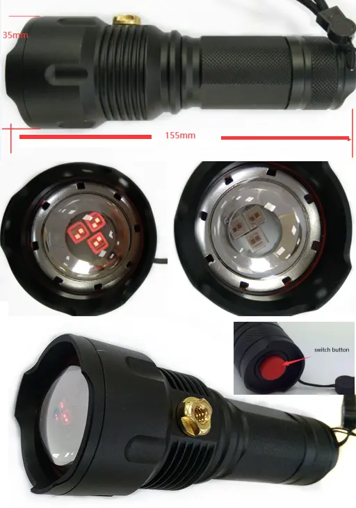 高出力6wir 760nm LEDフラッシュライト5050 smd LED 760nm 765nmトーチライト