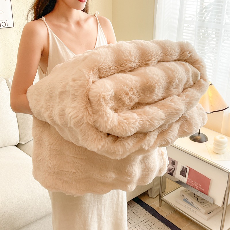 couverture lapin-champagne or
