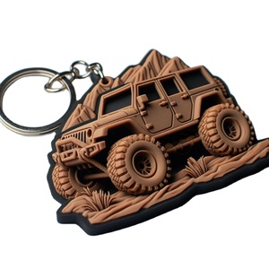 LLavero de goma suave al por mayor simple personalizado en forma de oro duradero llavero de PVC para regalo de recuerdo - Product Image 1