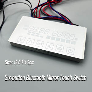 เล่นเพลงบลูทูธ12V ไฟ LED หกปุ่มสวิทช์กระจกลำโพงบลูทูธเซ็นเซอร์สัมผัสสวิทช์พร้อมจอแสดงผล - Product Image 2