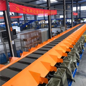Smistatore a cinghia lineare a 90 gradi sistema di smistamento automatico di pesatura Wonveying per il magazzino di logistica espresso