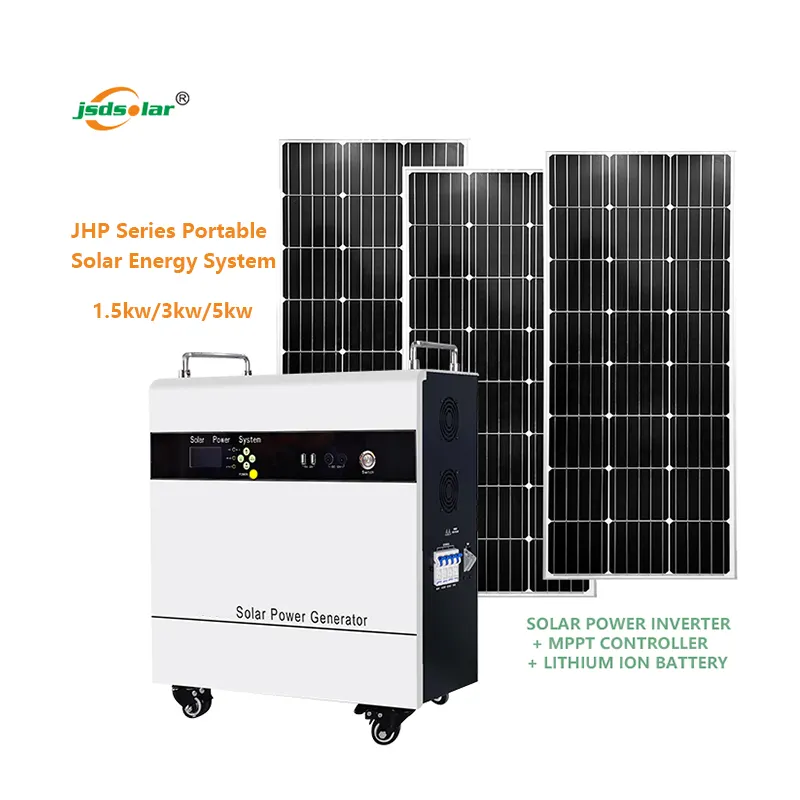 पूरा सौर पैनल प्रणाली किट 3kw सौर ली बैटरी पलटनेवाला नियंत्रक पोर्टेबल 3000 वाट के साथ सभी में एक सौर ऊर्जा प्रणाली