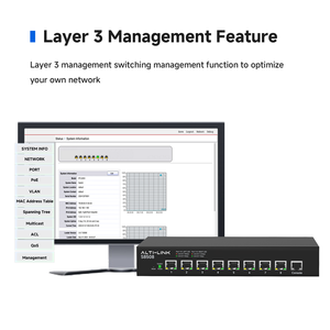 Multi-Giga 8x1G/10G 000Base-T L2 L3 Switch Ethernet administrado 10G Switch administrado para conectividad de red para servidor NAS 10G - Product Image 5