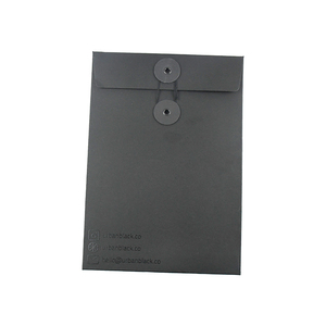 Luxus Black Card Paper String Button Brieftasche Umschlag Benutzer definiertes Logo für Geschenk gebrauch Hergestellt Benutzer definierte Logo Umschlag Hersteller - Product Image 4