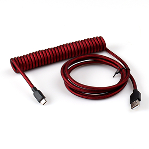 Cable de teclado USB trenzado FCC CE aprobado Cable de teclado mecánico tipo C Cable de teclado en espiral de doble manga - Product Image 5