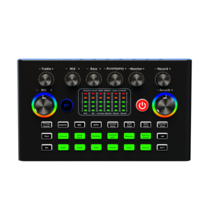 Professional <strong>Audio</strong> Interface Podcast Mixer Voice Changer Studio Live Streaming Sound Card Gaming Microphones Dj External - Product Image 1