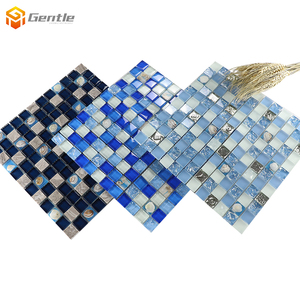 Nóng bán sang trọng vỏ trang trí thiết kế hình vuông Tinh thể thủy tinh khảm tường gạch cho tường trang trí - Product Image 6