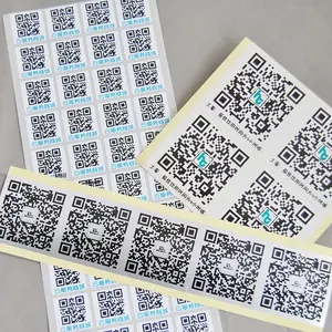 สติ๊กเกอร์ไวนิลคิวอาร์โค้ดกันน้ำพิมพ์รหัสหนึ่งรหัสต่อสินค้ากล้องป้องกันการปลอมแปลง - Product Image 1