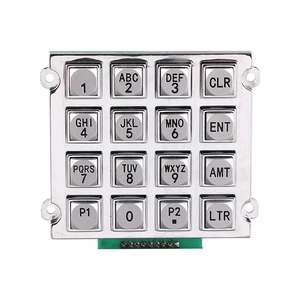 Panel táctil de metal Mini teclado USB con panel táctil teclado industrial con cable con teclado médico trackpad 16 teclas - Product Image 1