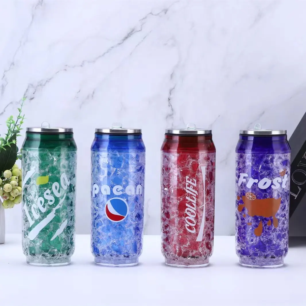 Plastic Coca-Cola Can BPA-FREE Plastic Coke Can 400ML Food-Grade Ice Coffee Can For Cafe Customizable logo