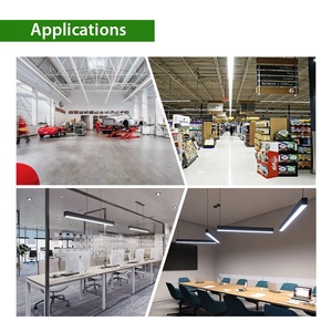 Stokta fabrika kolye ışıkları ticari 1.2m 4ft siyah kısılabilir <span class=keywords><strong>LED</strong></span> doğrusal ışık