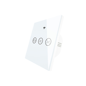 WS-EUR-C beyaz 3 gang WiFi RFcurtain anahtarı dokunmatik akıllı anahtar uzaktan kumanda - Product Image 1