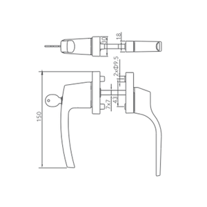 PVC <strong>WINDOW</strong> and DOOR ACCESSORIES-double Sided Door <strong>Handle</strong> <strong>Lock</strong> <strong>with</strong> Key - Product Image 2