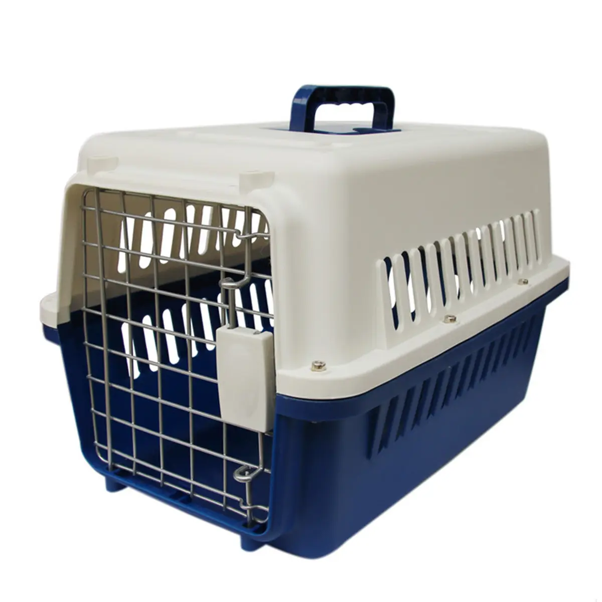 Portador de mascotas de plástico portátil de alta calidad para viajes al aire libre para perros y gatos, jaula aprobada por la aerolínea, perrera para perros y gatos