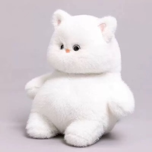 Fabrika toptan yeni beyaz kedi peluş oyuncak bebek tombul bebek kabarık peluş yumuşak beyaz kedi için doğum günü hediyesi - Product Image 3