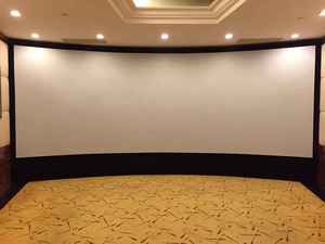FUTURE 300 Inch <strong>Curved</strong> <strong>Fixed</strong> <strong>Frame</strong> Projector <strong>Screen</strong> 180 Degree Large Visual Angle <strong>Curved</strong> Aluminium <strong>Frame</strong> Projection <strong>Screen</strong> - Product Image 2