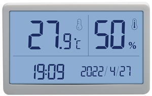 Medidor de humedad y temperatura GM1371/GM1372 con pantalla grande consumo SISTEMA DE 12/24 horas reloj higrotermógrafo prueba - Product Image 6
