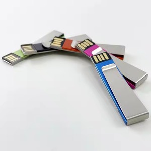 简约设计激光标志金属u盘纸夹设计u盘金属促销128gb 32GB u盘 - Product Image 6