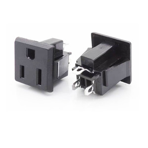用于欧盟/美国/CN标准10A/15A/16A额定电流的带翘板开关ABS插头和插座3型插座的交流电源入口 - Product Image 5