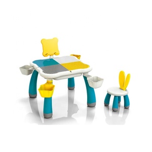 Children's Building Block <strong>Multi</strong> <strong>Function</strong> Baby's Learning <strong>Table</strong> <strong>Game</strong> Toy <strong>Table</strong> Chair Large Particle Building Block <strong>Table</strong> - Product Image 5