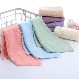 Çok renkli toptan özel mikrofiber 3*30 mutfak temizlik havlusu mercan polar hızlı kuru mikrofiber havlu - Product Image 4