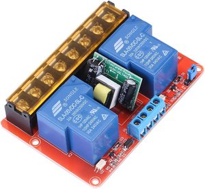 AC100V-250V 30A Hochleistungs-2-Kanal-Relais DC5V High-Low Level Trigger Switch-Modul für Arduino