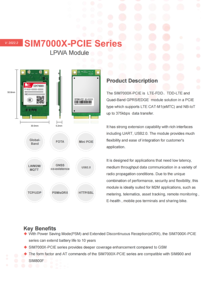 SIM7000G-PCIE LPWA-Modul SIMCom LTE-FDD TDD-LTE Quad-Band GPRS/EDGE LTE CAT-M1 Mini-PClE-Modul SIM7000G-PCIE - Product Image 2
