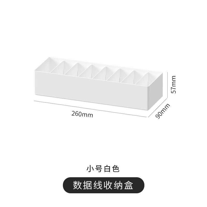 Small white capless cable management device
