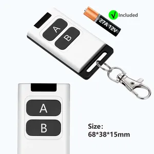 Universale 433Mhz EV1527 codice di apprendimento telecomando Wireless 2 pulsanti trasmettitore telecomando batteria inclusa