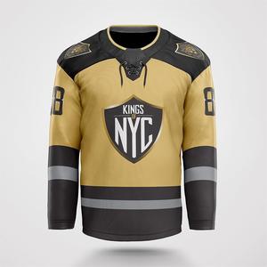 Toptan buz hokeyi <span class=keywords><strong>Jersey</strong></span> 100% Polyester herhangi bir Logo özel geri dönüşümlü hokey forması - Product Image 4