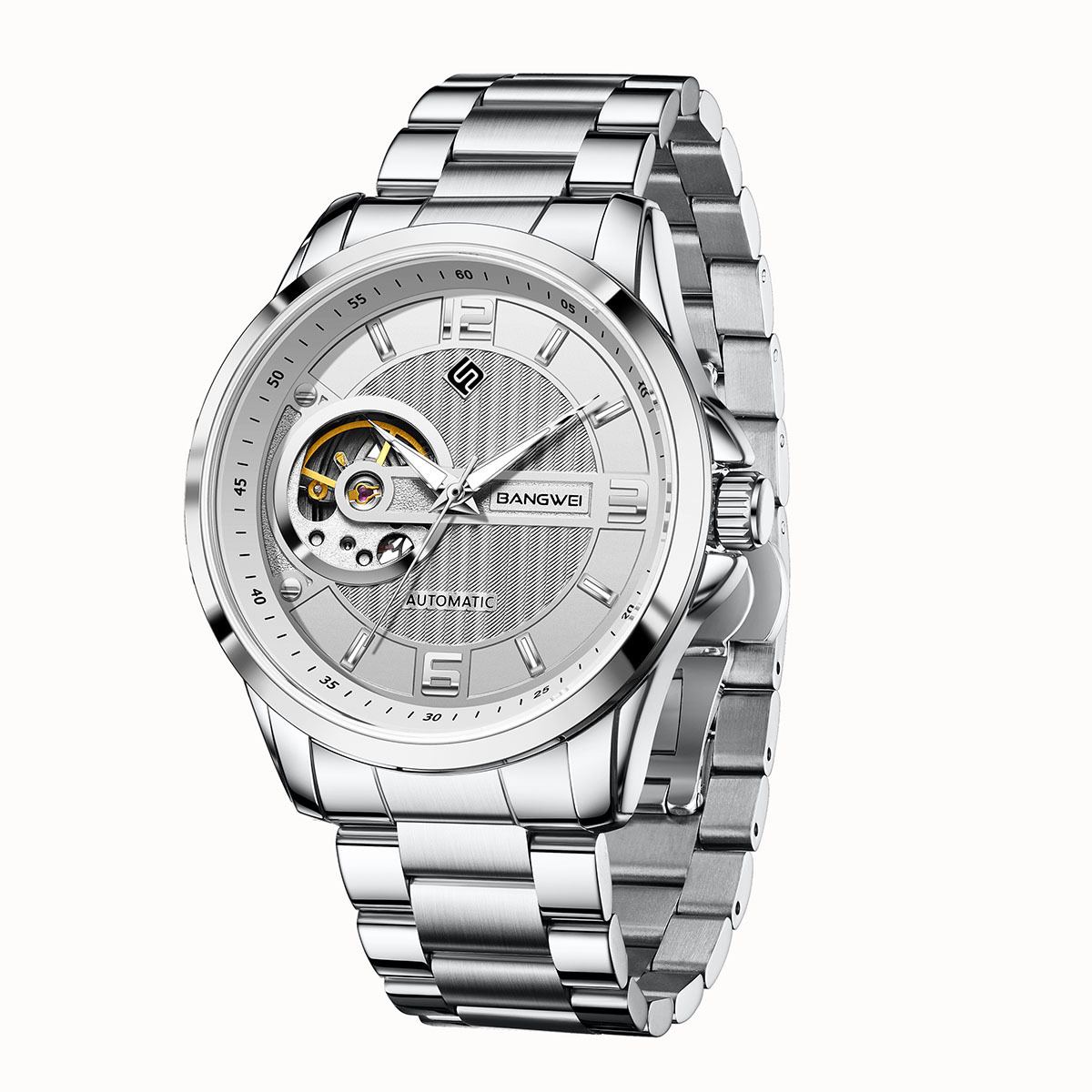 Steel strip silver black