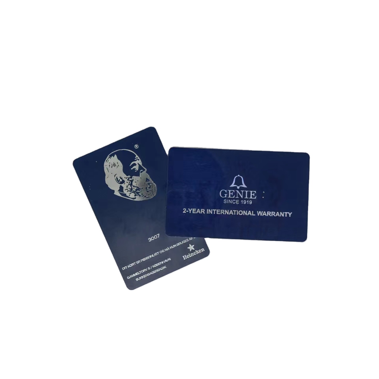 Custom Design Gold Silver Foil Stamping Logo Plastic Vip Business Cards