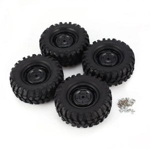 4Pcs <strong>1.9</strong> Inch 96mm/110mm 1/10 RC Crawler Car Rubber Wheel Rim <strong>Tire</strong> Beadlock for RC HSP Redcat Traxxas AXIAL SCX10 90046 RC4WD - Product Image 1