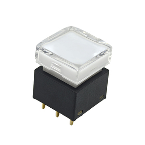 FOSEN Customized Square 15*15mm Light <strong>Switch</strong> 12V Vertical Through Hole <strong>PCB</strong> <strong>With</strong> LED Light <strong>Push</strong> <strong>Button</strong> Tact <strong>Switch</strong> - Product Image 2