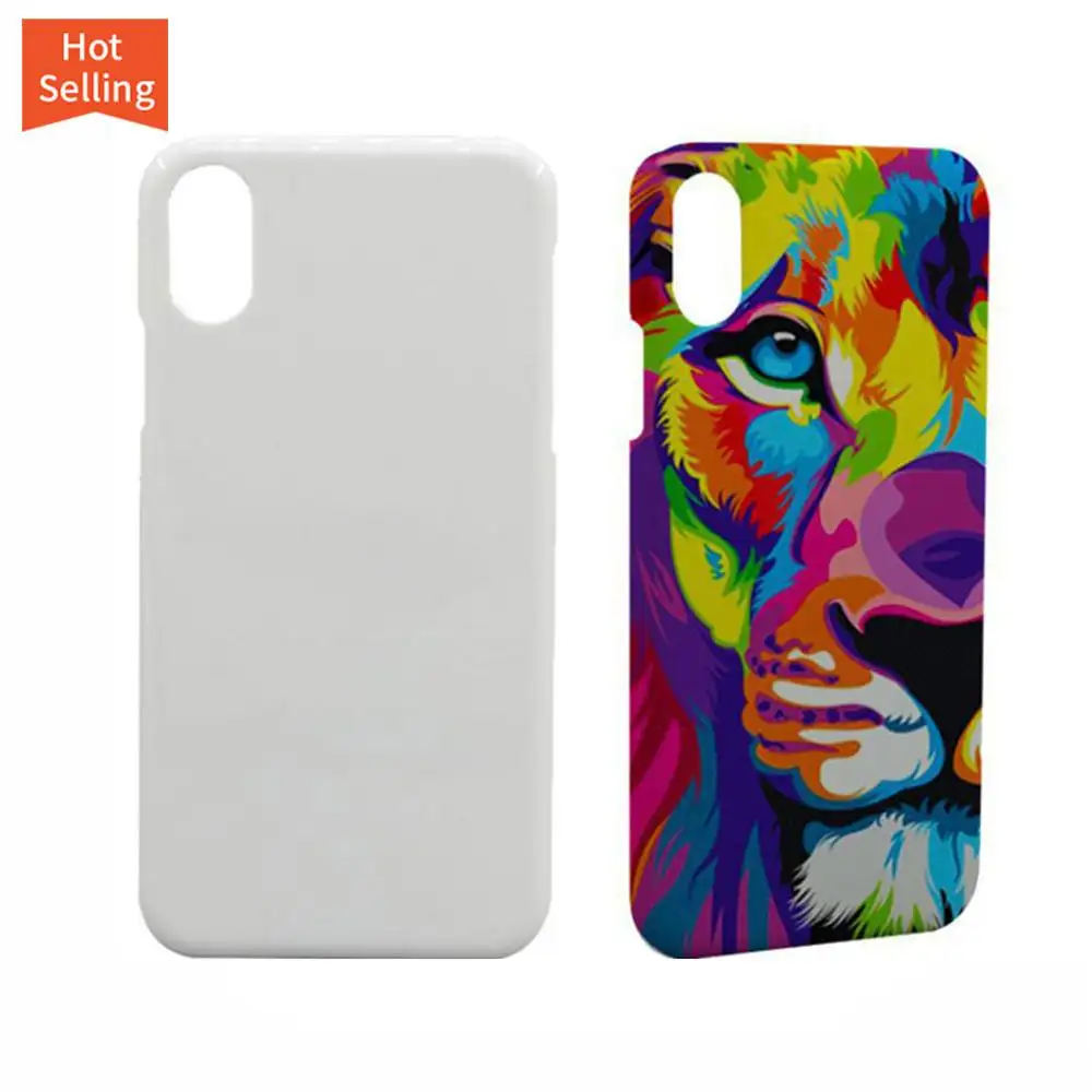 white printable 3d blank sublimation cell mobile phone case cover for iphone x