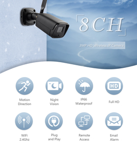 8ch <strong>Security</strong> <strong>System</strong> with 7&quot; LCD Monitor Cctv Camera Wifi Ip Camera Wifi Nvr Wireless Kit - Product Image 3
