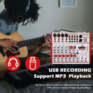 批发专业12输入音板音频混合器，带麦克风前置放大器压缩机24DSP音频接口 - Product Image 3