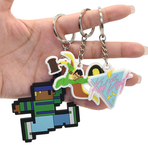 Novo item personalizado chaveiro design personalizado 3d borracha anime borracha 2d macio pvc chaveiro