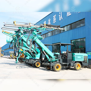 Hoge Prestaties Dubbele Hydraulische Power Head Uitgerust Tunnel Rond Rots Boren Op Wielen Verankeringsboorinstallatie - Product Image 2