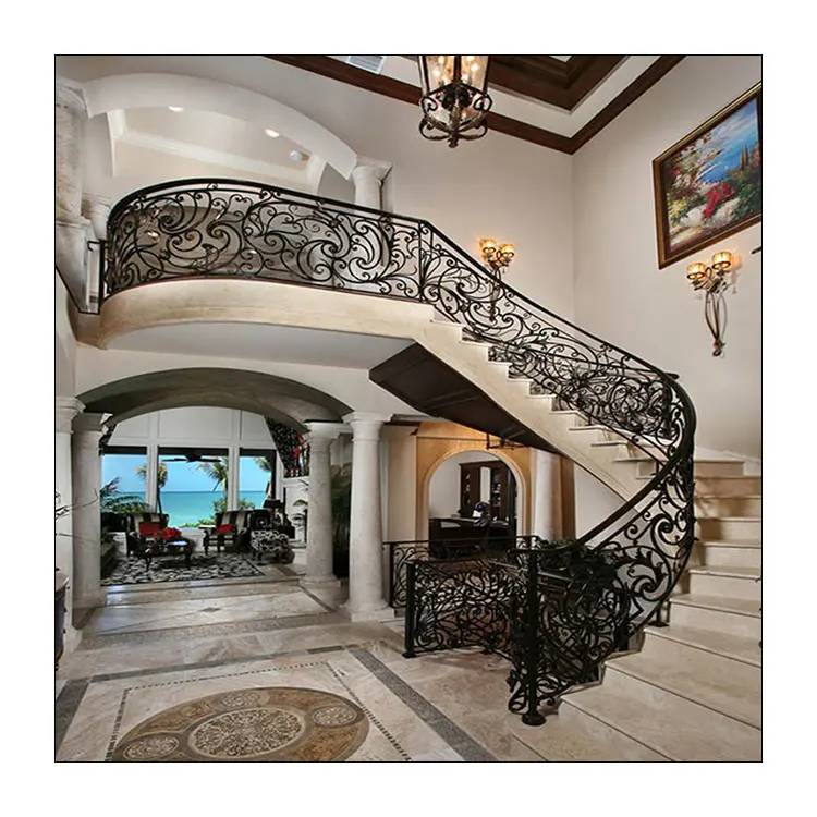 high quality cheap price staircase used wrought iron fence panel for sale wrought iron balcony railing