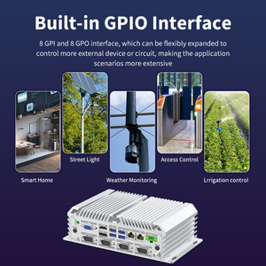 デュアルRJ45100 M/1000M 6 DB9 4 USB産業用ボックスPC制御組み込みファンレスコンピューターミニデスクトップ産業用ミニPC - Product Image 5