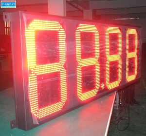 Прямая продажа с фабрики формат 8,888 8,889/10 цифровой 7-сегментный 12 дюймов светодиодный ценовой дисплей доска для автозаправочной станции дисплей - Product Image 5