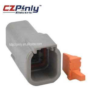 6 Pin Male Waterproof Automotive Connectors Deutsch DTM Wire <strong>Connector</strong> DTM04-6P