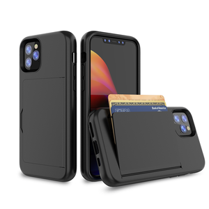 厂家定制卡槽夹钱包支架手机外壳适用于iPhone 12 13 Pro Max防震软TPU钱包手机外壳 - Product Image 1