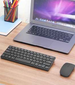 Miniteclado y ratón ergonómico LED retroiluminado, sin ruido, 2,4g, OEM, diseño personalizado, idioma español, inalámbrico, en stock - Product Image 1