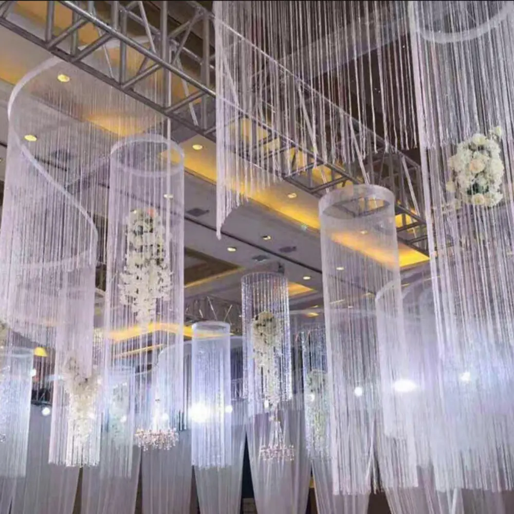 Chất lượng cao màn cho đám cưới trang trí chuỗi rèm treo cầu vồng chuỗi cửa rèm