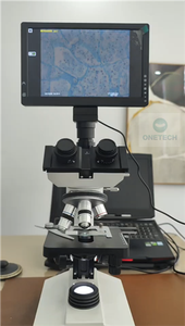 ONETECH简易9英寸液晶10X-1600X三目显微镜MS110，电脑连接数字生物显微镜便携式 - Product Image 4