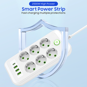 多重保护 6 插座智能电源板 2 米延长线插座 带 USB C 型充电端口 - Product Image 2