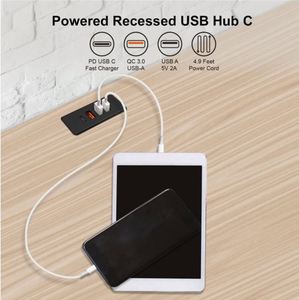 Enchufe de puerto de alimentación USB integrado Interfaz de carga rápida de 20W para enchufe de interfaz de escritorio de oficina - Product Image 4